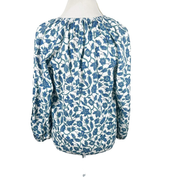 Derek lam 10 Crosby Kasha Floral Peasant Top Boho Beachy Boxy Blouse Size 2 = S - Picture 9 of 11